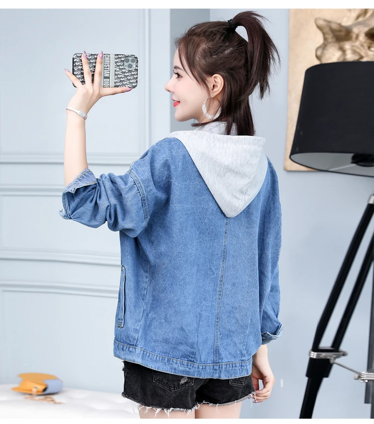 Женская ВИНТАЖНАЯ ДЖИНСОВАЯ КУРТКА ZQLZ размера плюс 4XL новинка 2020 Повседневная Свободная джинсовая куртка с