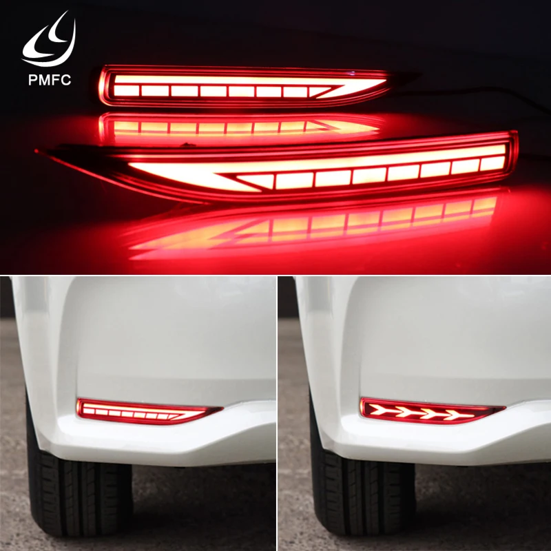 PMFC 1 пара автомобиля светодиодный задний противотуманный фонарь заднего бампера