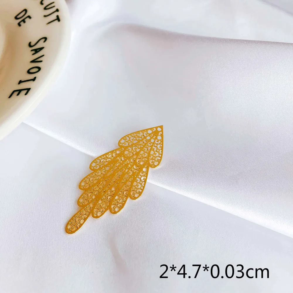 Серьги-капли из белого к-золотого металла, подвеска, ожерелье, подвески, сделай сам, материал для изготовления ювелирных изделий, 4 шт - Цвет: KP2211-5