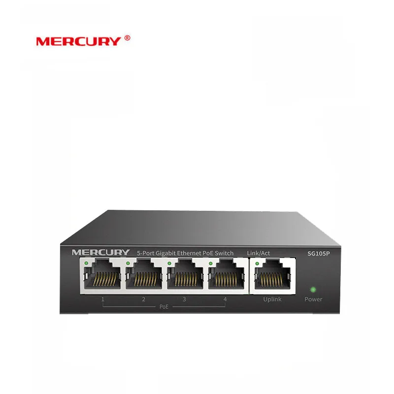 Коммутатор Mercury на 5 портов 10/100 Мбит/с Gigabit PoE|Сетевые коммутаторы| |