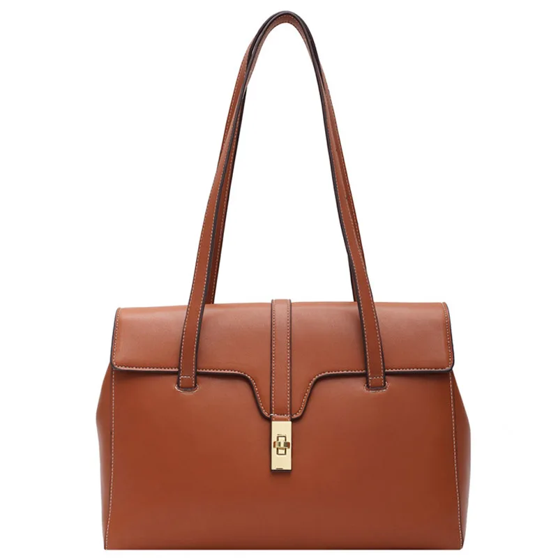 

Solid Color Designer PU Leather Shoulder Bag for Women 2020 Women's Fashion Trend Simple Handbags Branded Trending Hand Bag
