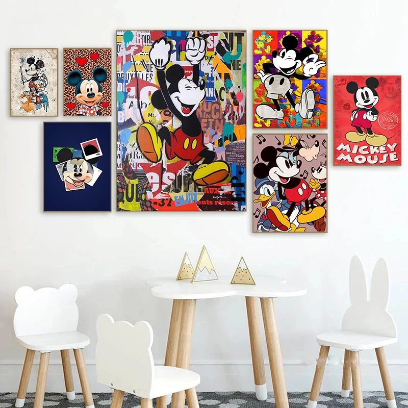 

Картина с изображением Диснея Микки Мауса, Дональда Дака, Микки и Минни