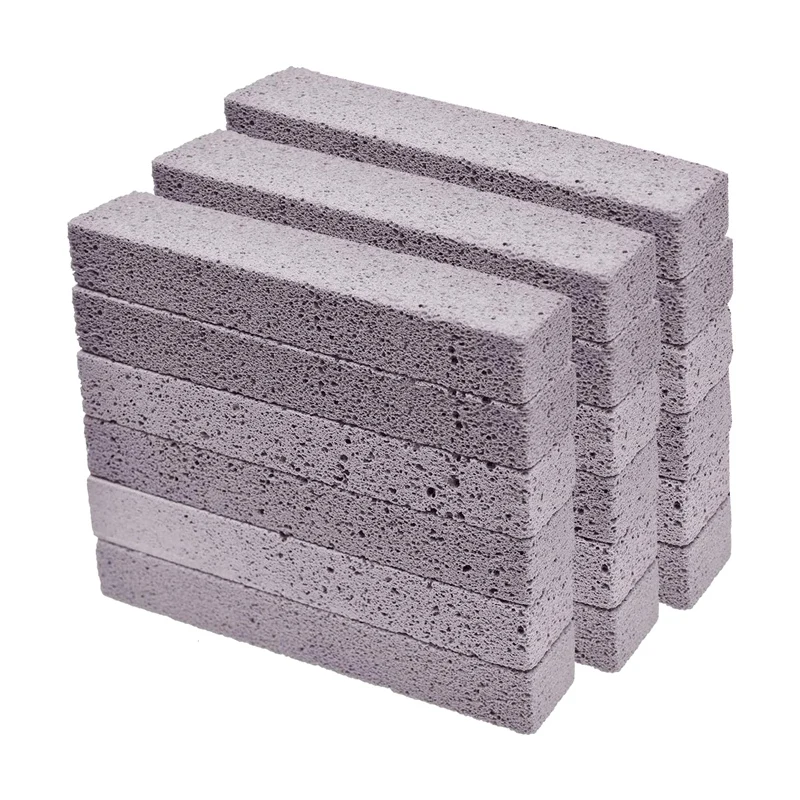 

18 Pcs Pumice Stones Sticks Cleaner, Grey Pumice Scouring Pad For Cleaning Toilet Bowl Ring, Bath, Household, Kitchen