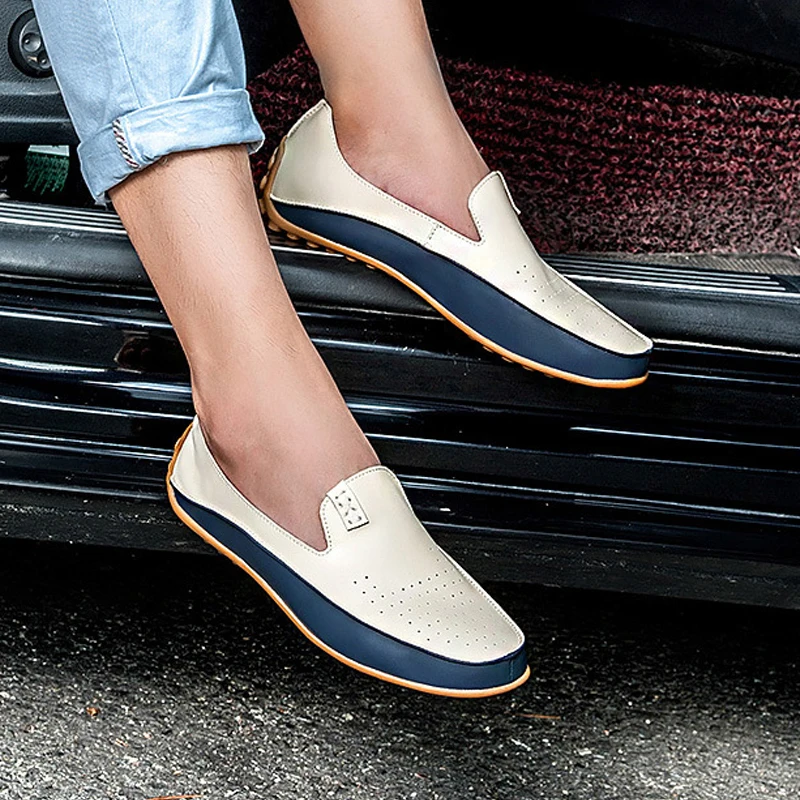 

Мужские туфли на плоской подошве, синие удобные дышащие слипоны с низким вырезом для прогулок, повседневная обувь для вождения, новинка 2021