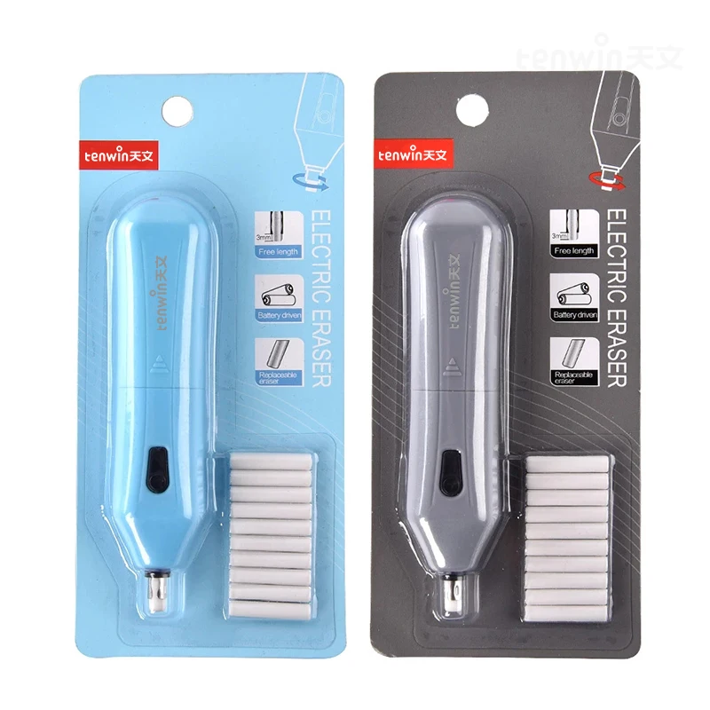 

Tenwin Adjustable Mechanical Electric Rubber Eraser Pencil Mechanic Refill Stationery Highlights For Sketch Drawing