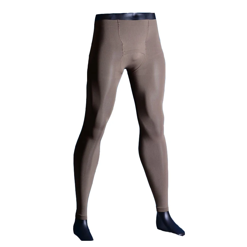 Мужские сексуальные обтягивающие бархатные колготки 200D с передней посадкой