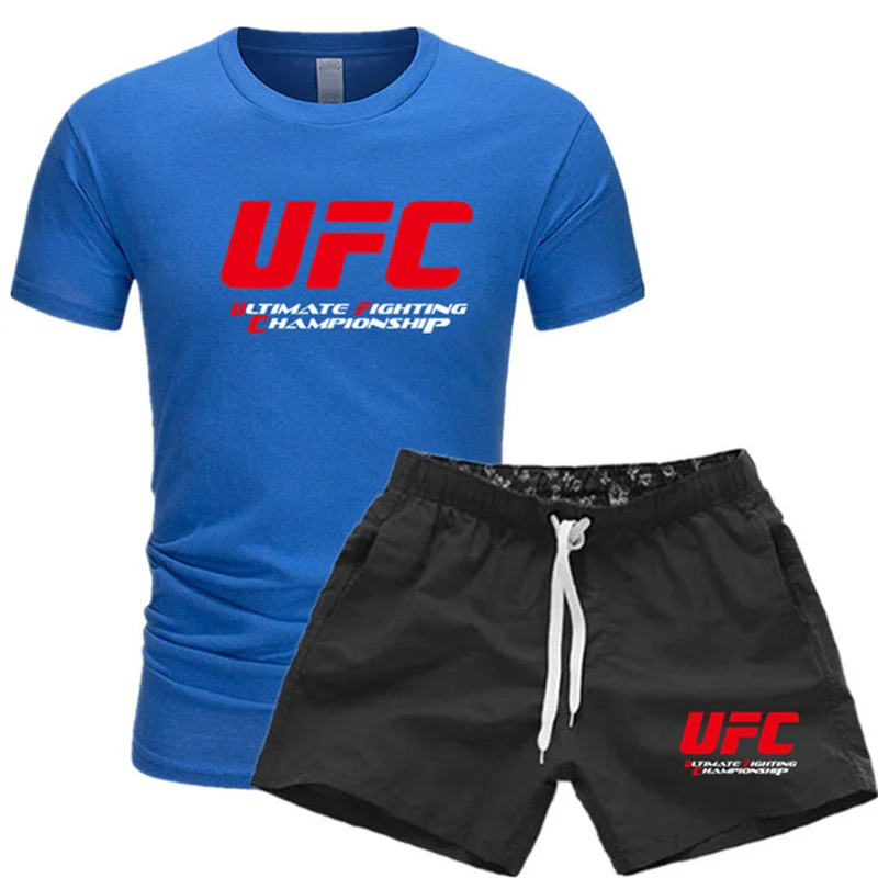 

2022 New Brazilian Jiu-jitsu boxing 2 men's suit men's clothing sports suit fitness summer printed men's shorts T Shirt men's su