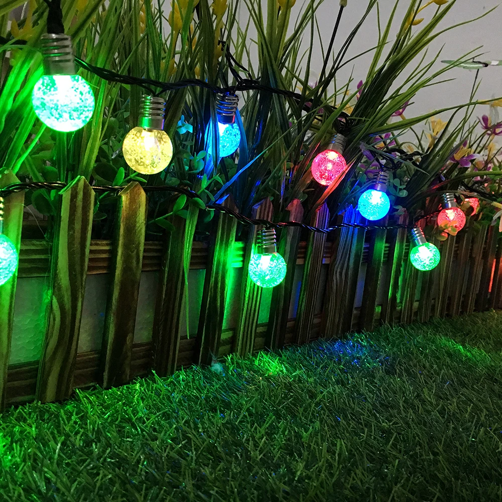 

Street Garland Globe String Lights for Bedroom13.5ft 20 LED Plug in Decorative Fairy Lights, Waterproof Indoor Outdoor for Party