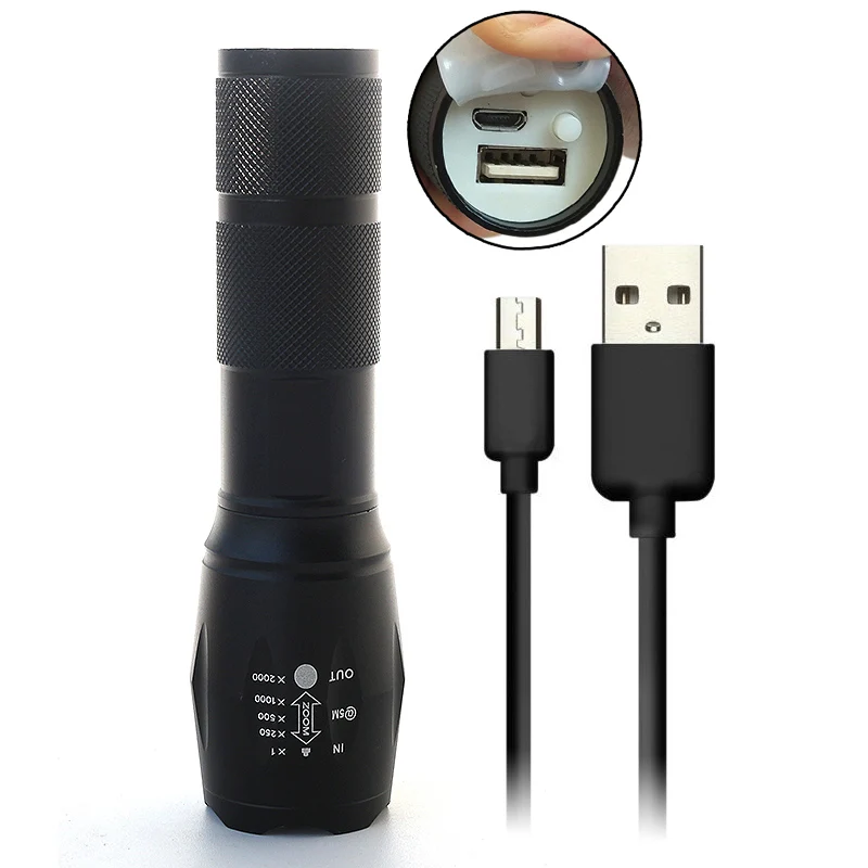 A Z35 USB Перезаряжаемый светодиодный фонарик 10000 люменов CREE XM-L2 U3 XM-L T6 фонарик масштабируемый фонарик лампа освещение с usb-кабелем - Испускаемый цвет: A