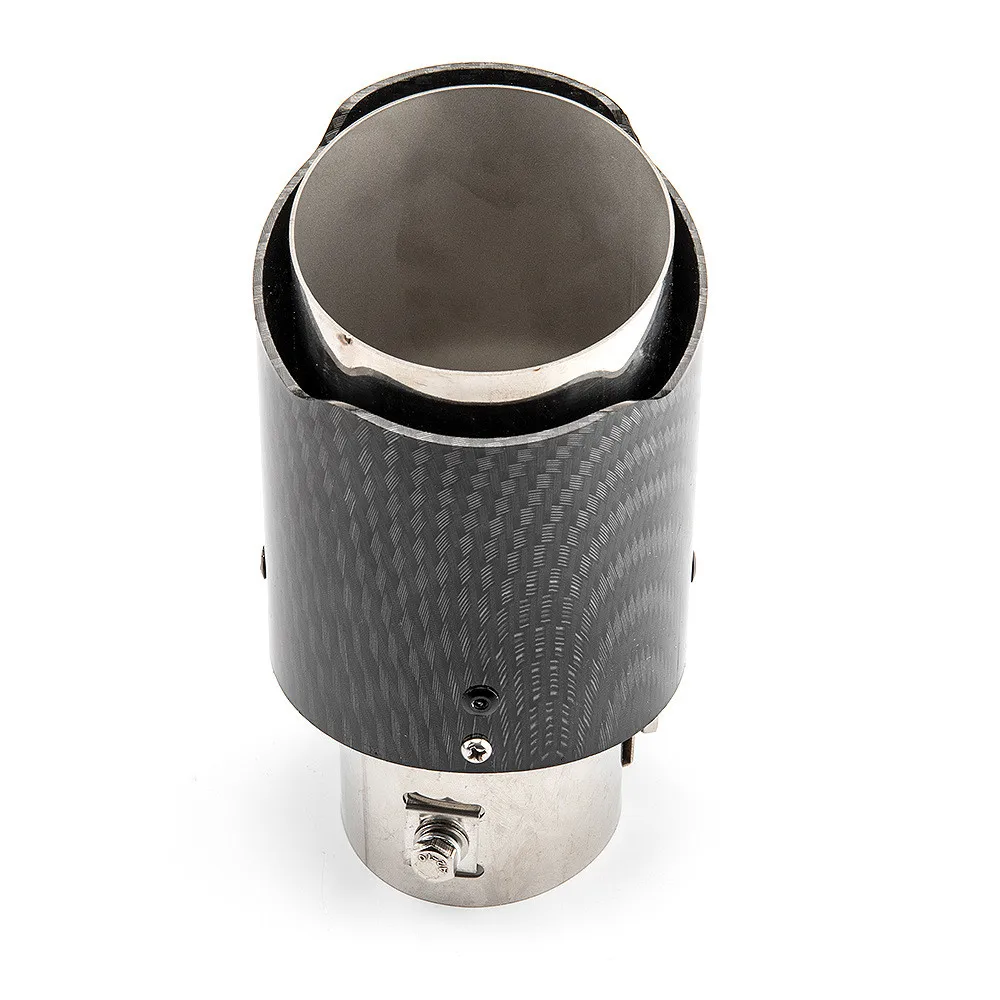 Автомобильный глушитель со светодиодной подсветкой круглый из хромированной