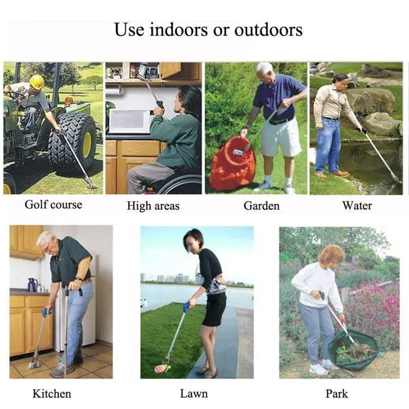 Складные длинные зажимы для мусора захват инструмент захвата изогнутая ручка