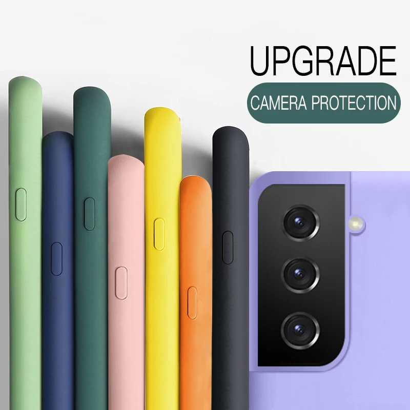 

Phone Case For Samsung S20 FE A51 A71 A52 5G A72 5G Note 20 Ultra Liquid Silicone Soft Cover For A50 A70 S20 S10 S9 S8 S21 Plus