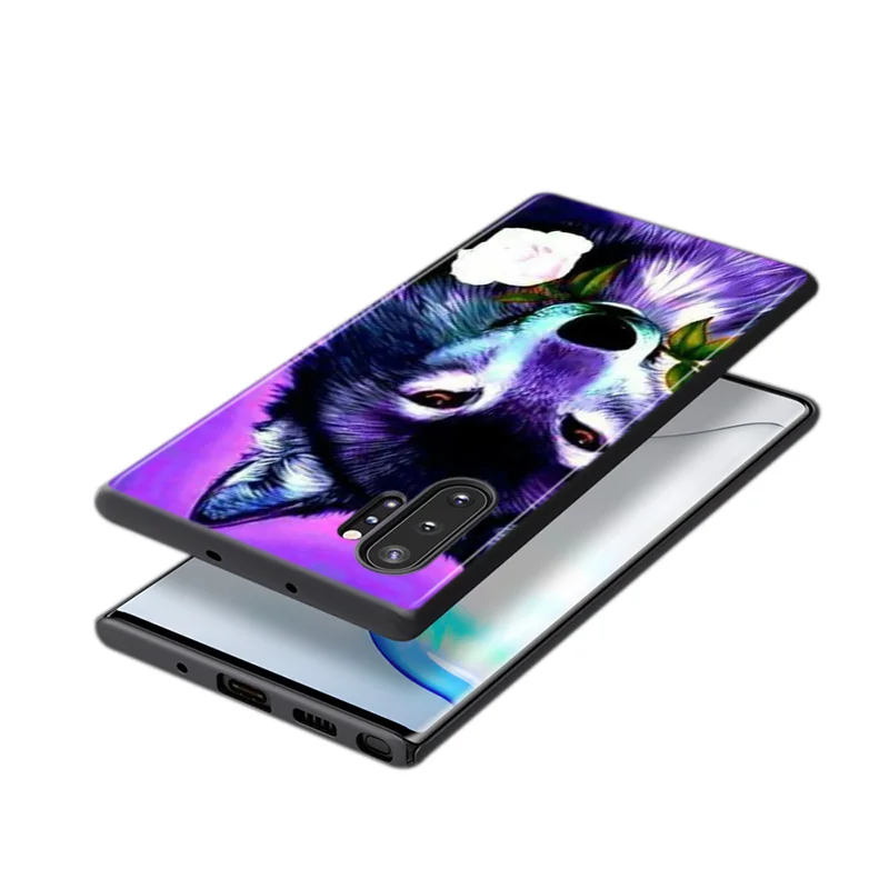 

Wolf Totem For Samsung Galaxy Note 20 10 9 8 S21 S10 S10E S9 S8 S7 Ultra Lite Plus Pro 5G Black silicone soft TPU Phone Case