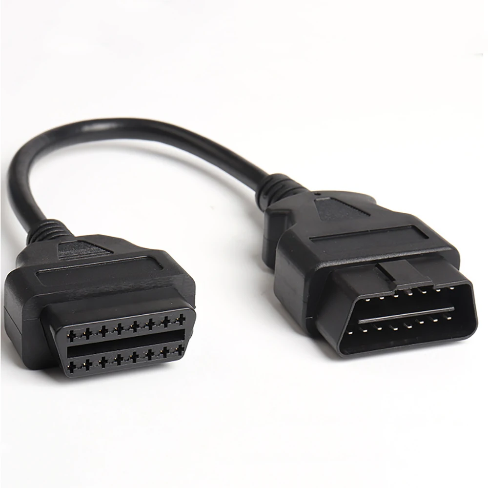 

Кабель удлинитель OBD2 30см, переходник OBD2, удлинитель диагностической колодки, 16pin, кабель переходник OBD2 30 см