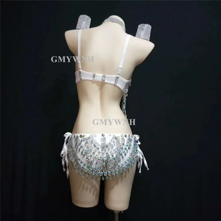 Женский сексуальный комплект бикини Стразы T41 одежда для диджея