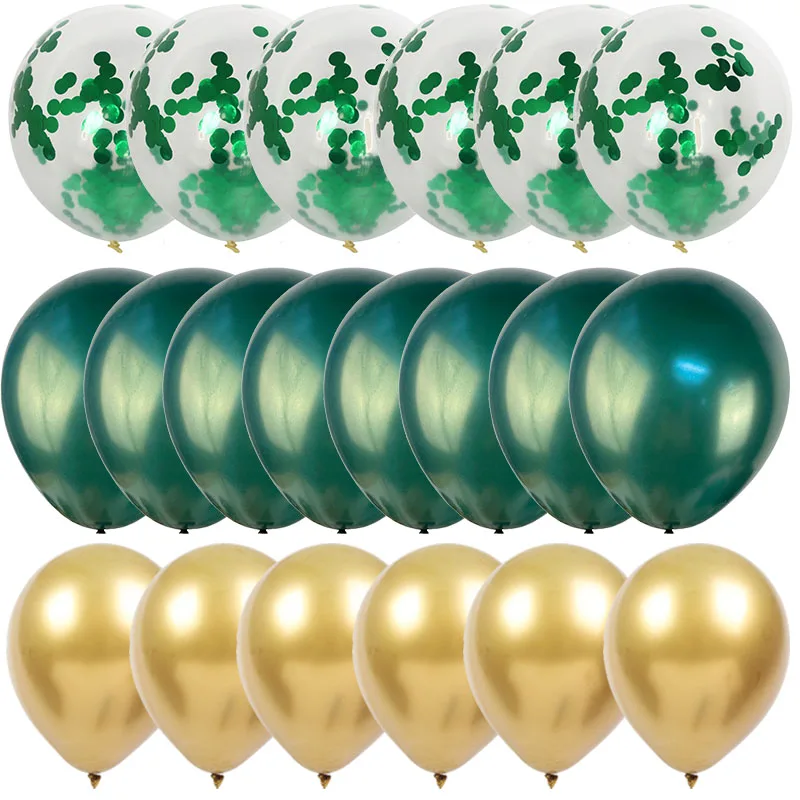 

Globos de Metal cromado para 20 piezas, globos verdes de