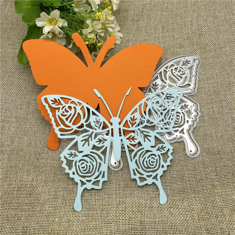 Металлические трафареты с большой бабочкой для рукоделия скрапбукинг