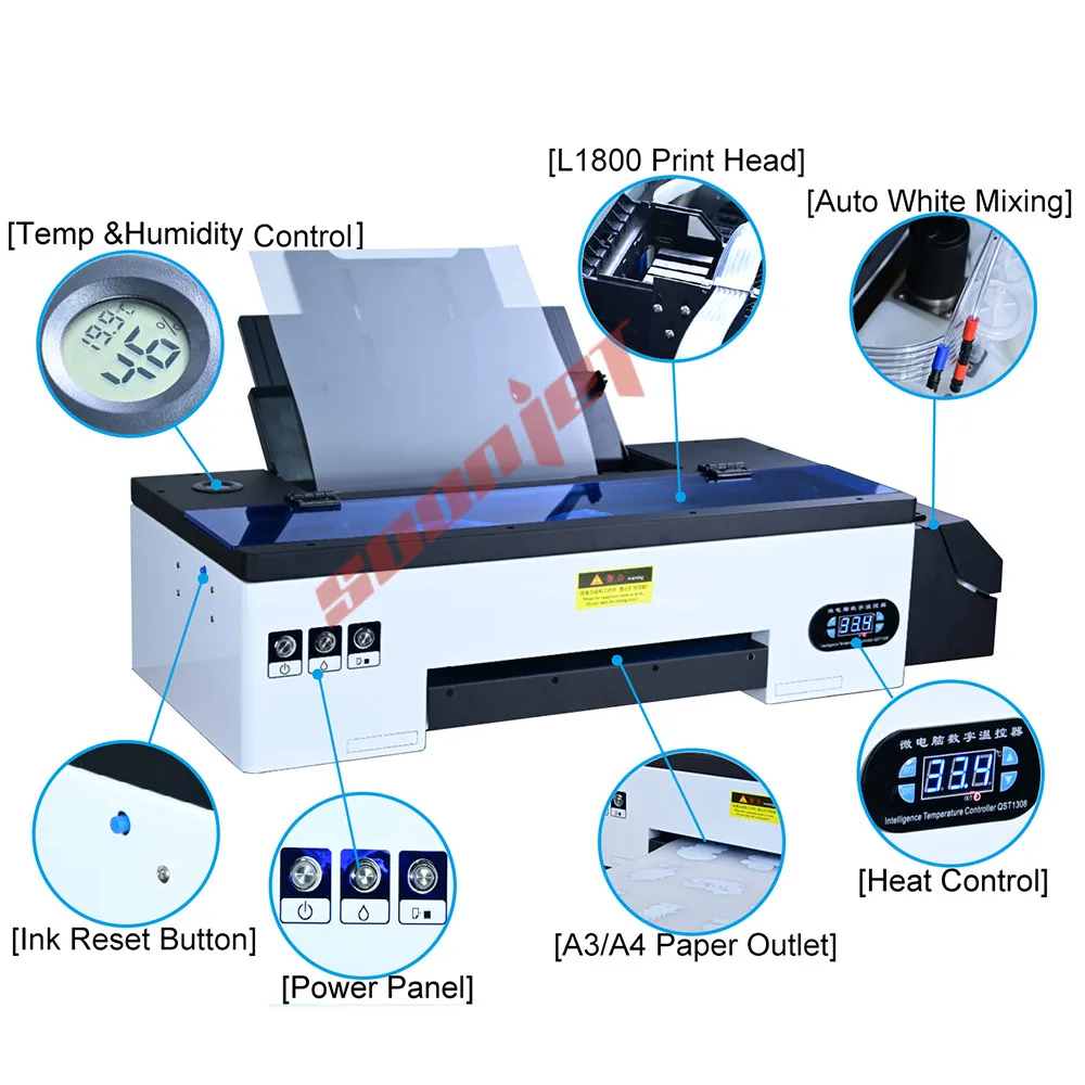 Цифровой термопечатный аппарат A3 для принтера Epson DTF принтер печати на футболках