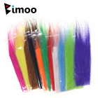 Bimoo 2 шт. Мягкое синтетическое волокно furрабу ремесло мех рыбалка нахлыстом материал для стрейсера хвост крыло Chartreuse розовый гриззи синий