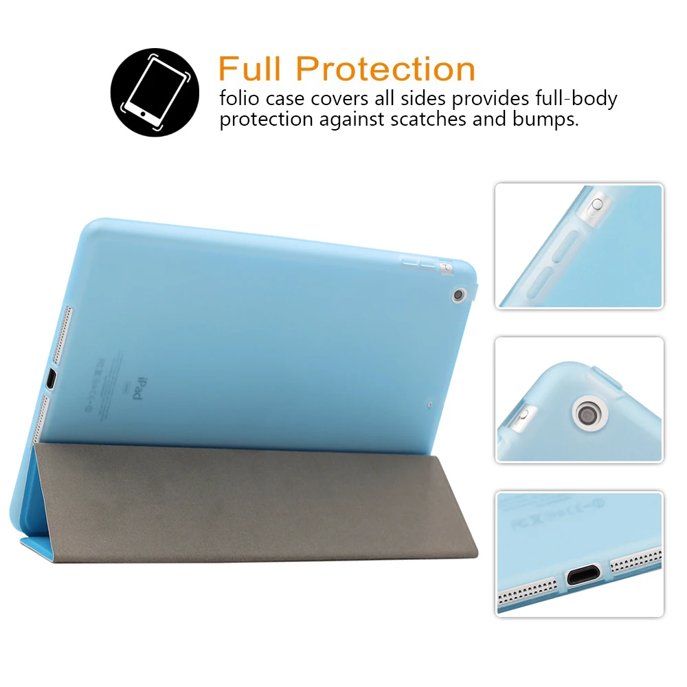 Ультратонкий Магнитный смарт чехол кожаный для планшета противоударный