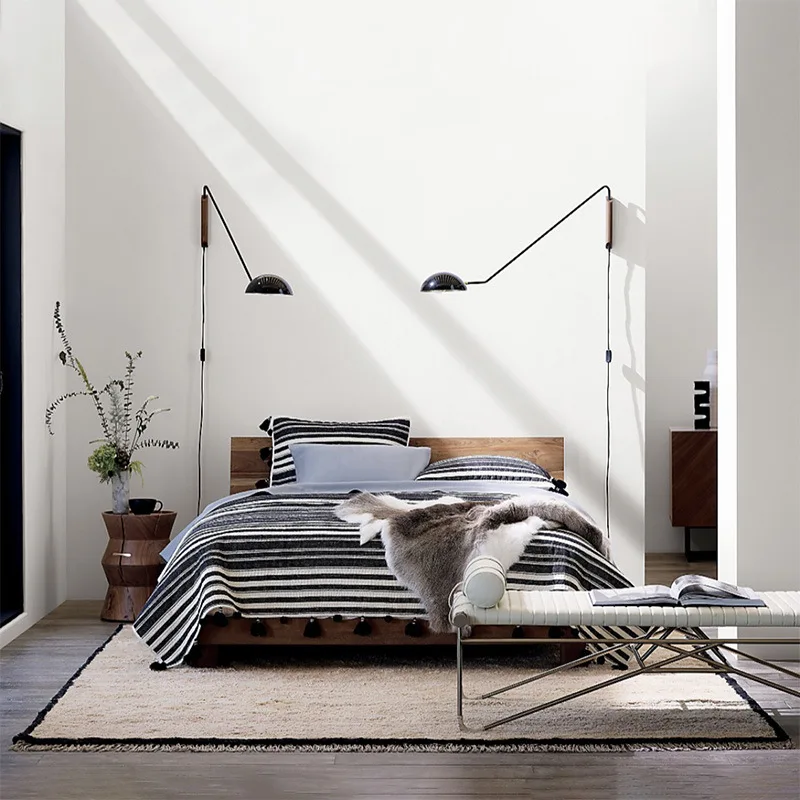 Купить Американская лампа для гостиной, спальни, прикроватный декор, постмодерн, Черное золото, настенные светильники для отеля, кабинета, лампы дл...