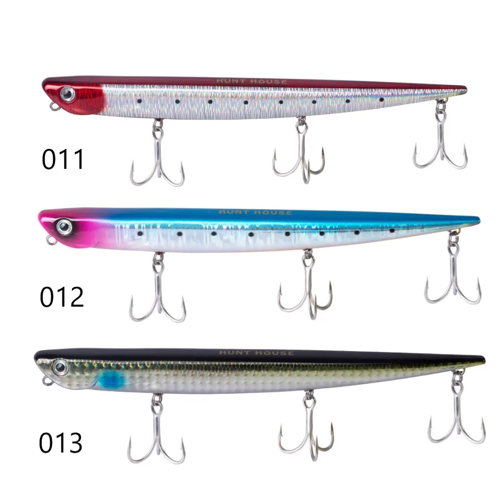 one per color Hunthouse swimbait bay ОРФ Маниакальная рыболовные приманки приманка-карандаш опускается на дно 99 мм 18,5g 155 мм 31,5g Крючки для морского окуня голубая окунь - Цвет: one per color