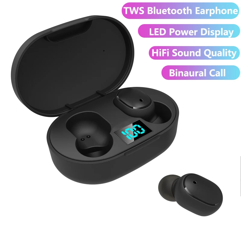 

Bluetooth-наушники Mini E6S, TWS, с микрофоном, 350 мА ч