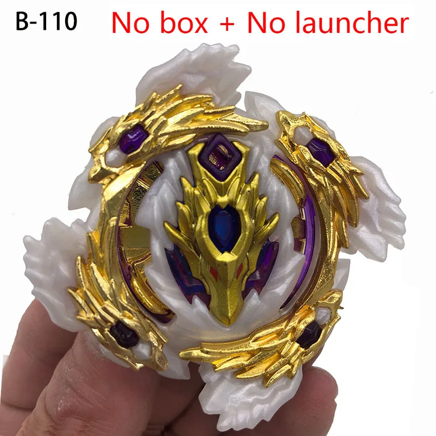 B110 no launcher Новейшая Золотая Взрывная игрушка Beyblade Арена без пусковой установки и коробки Bey blade Metal Fusion God Spin Top Bey Blade подарок-игрушка для мальчика - Цвет: B110 no launcher