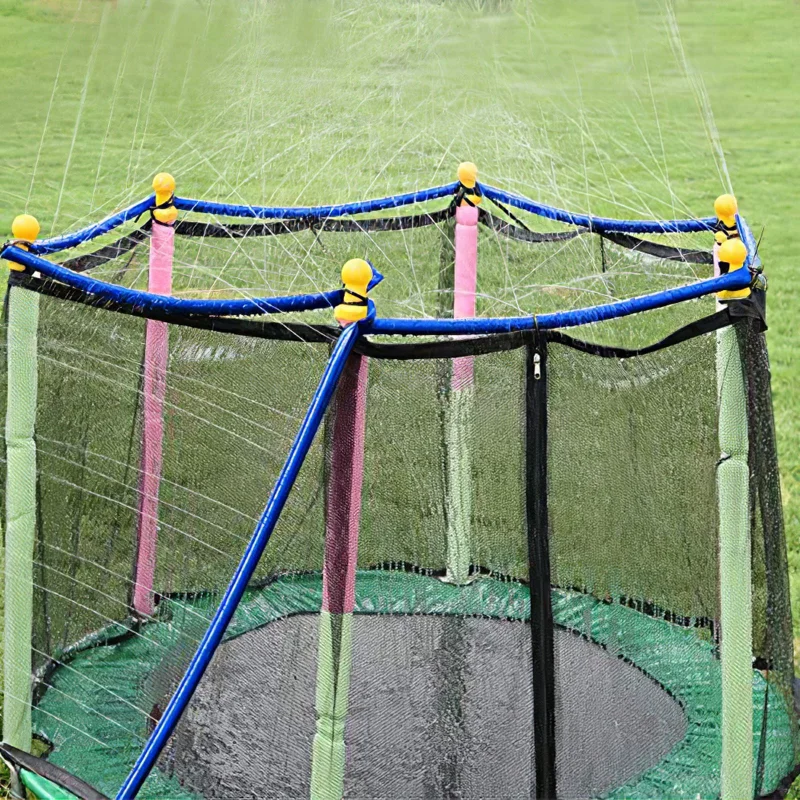 

Outdoor Summer for Kids Trampoline Sprinklers Trampoline Spray Hose Water Park Fun Water Game Toys for Boys Easy Installation
