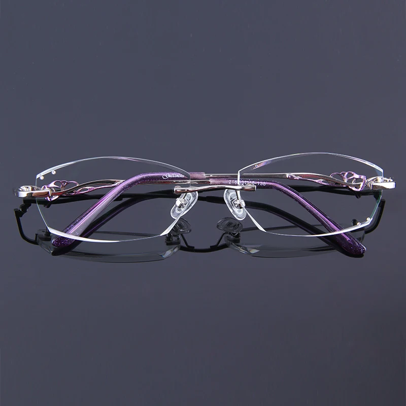 Luxury Rimless Women Prescription Eye Glasses Myopia Clear Lenses Ladies Hyperopia Eyewear Photochromic Progressive 028 |