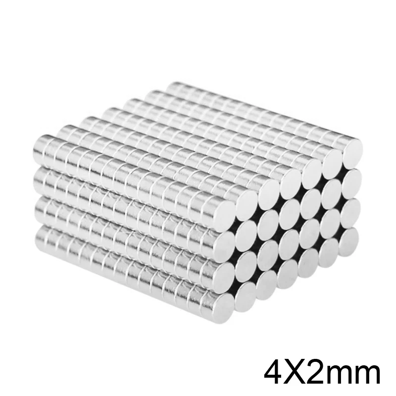 50/100/200/500/1000PCS 4x2 mm Rare Earth Magnets Diameter 4x2mm Small Round 4mm*2mm Permanent Neodymium Disc 4*2|Магнитные