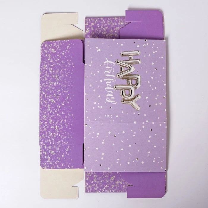 Коробка складная Happy birthday 14 × 8 см | Дом и сад
