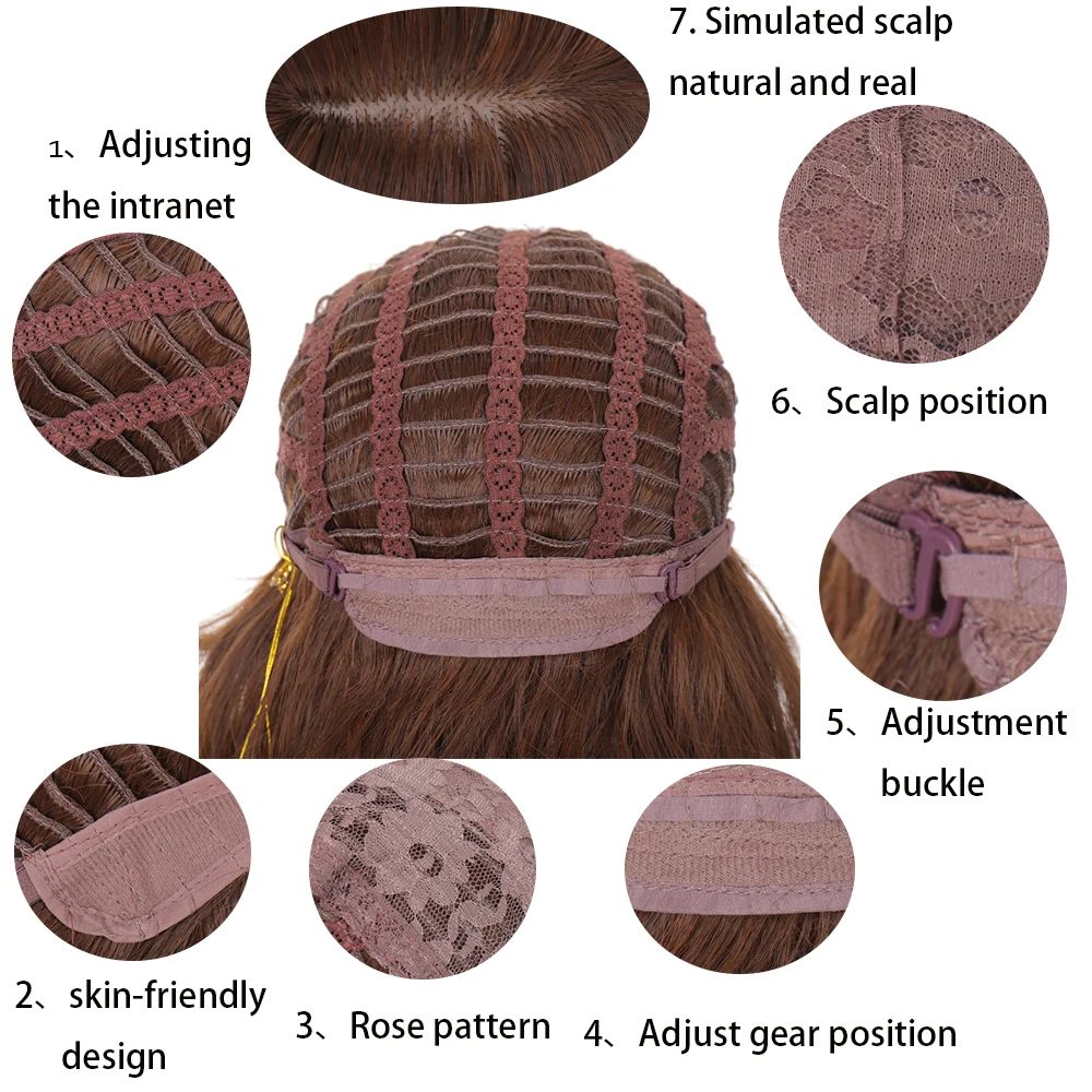 MANWEI wig Long Womens Wigs Ombre Orange Blonde Heat Resistant Part Side Synthetic Wavy for African American Women |