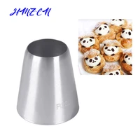 1pcs r22l round piping nozzles pastry tips cream decorating baking tool stainless steel cupcake cookie icing tip diy macaroon