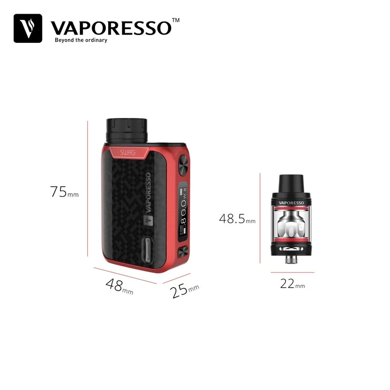 Набор электронных сигарет Vaporesso Swag 18650 TC коробка мод с 3,5 мл NRG Vape Танк GT Core испаритель Набор для начинающих VS Voopoo Drag