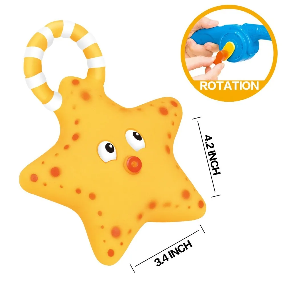 

8 Pcs Baby Shower Games Fishing Bath Toy Learning Floating Squirts Bathtub Bathroom Pool Water Toys for Kids Toddler Boys Girls