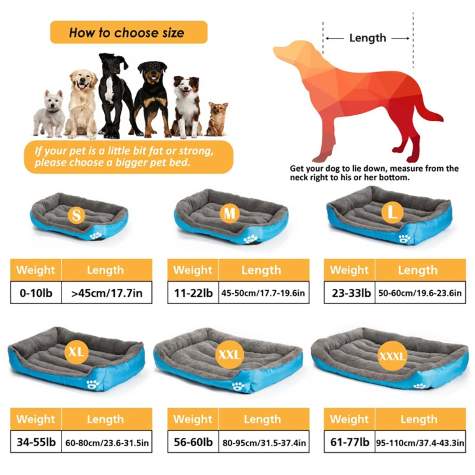 

Big Dog Bed XL XXL XXXL Cushion Anti-stress Paw Pet Bed Lounger For Large Medium Dog Mattress Sofa Basket Sleep Dog House Bench