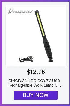 DINGDIAN светодиодный DC3.7V USB Перезаряжаемый рабочий светильник COB светодиодный флэш-светильник USB Рабочий светильник фонарь светильник крюк лампа открытый кемпинг светодиодный фонарь