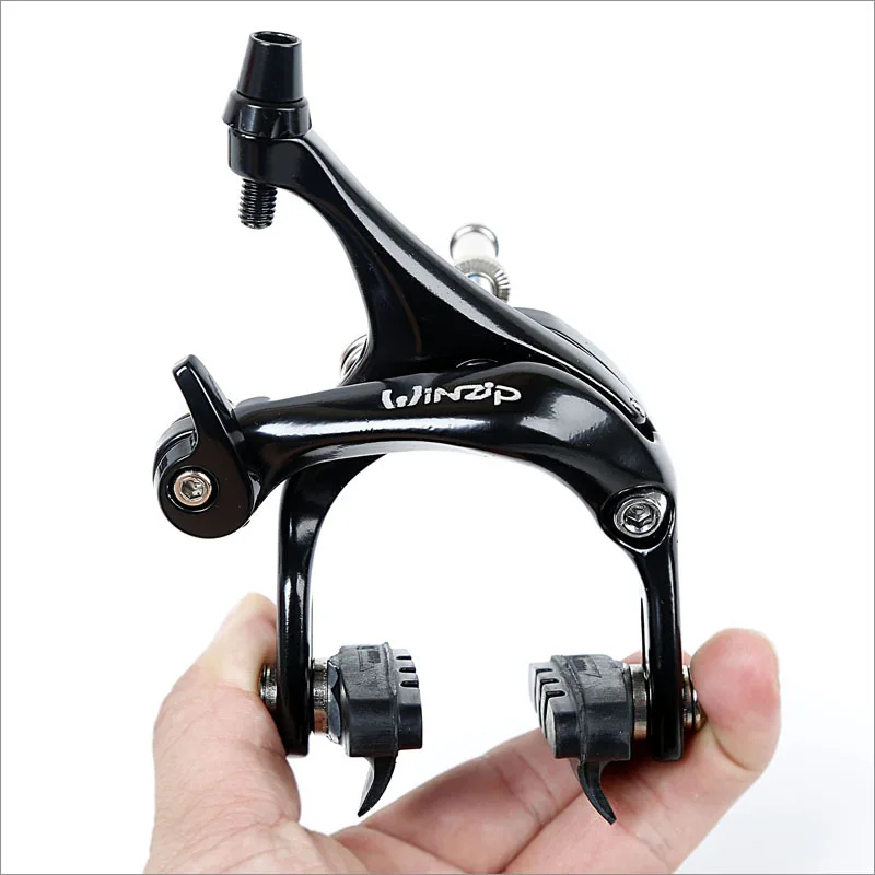 Road Bike Aluminum Alloy Brake Clamp Composite Double-axis C Front Rear Bicycle Brakes Caliper With Rubber 47mm-57mm | Спорт и