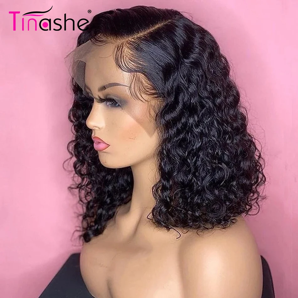 Tinashe 13x6 парик с глубокой волной на сетке спереди бразильский 13x4 короткий