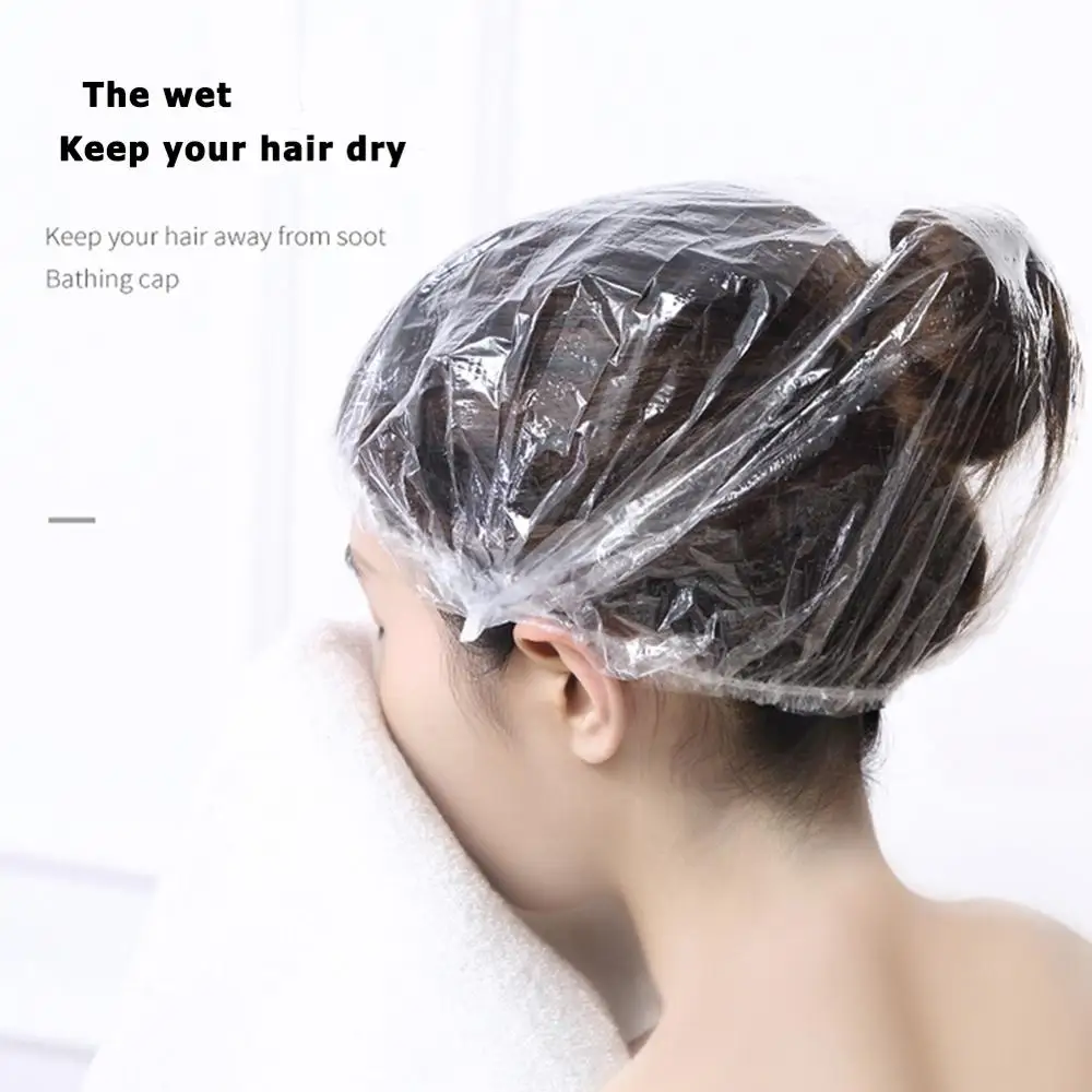 Одноразовая шапочка для душа волос водонепроницаемая против пыли женщин и