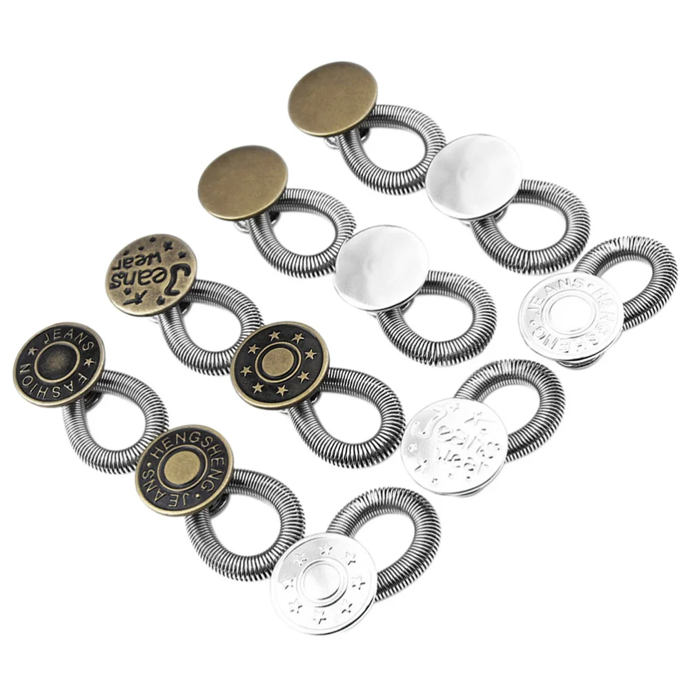 

11pcs Sewing Snap Metal Retractable Buttons Clothing Jeans Waistline Button