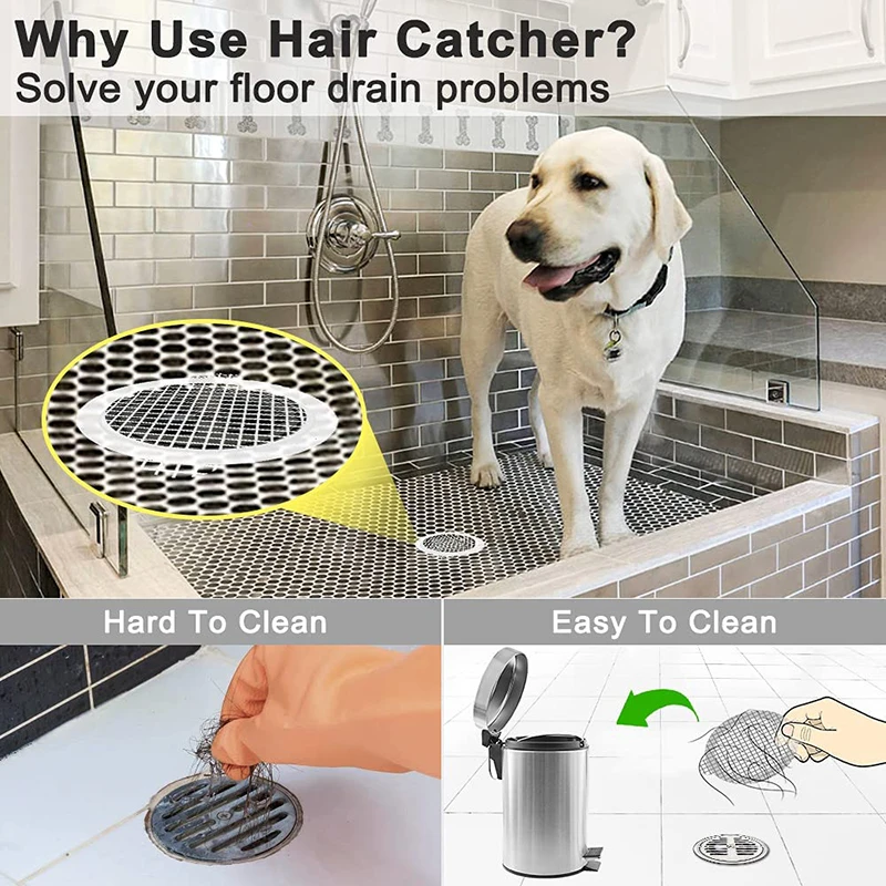 

25pcs Mesh Filter Sink Strainer Stickers Disposable Shower Drain Hair Catcher Cover for Showers Bathtubs Mesh Stickers