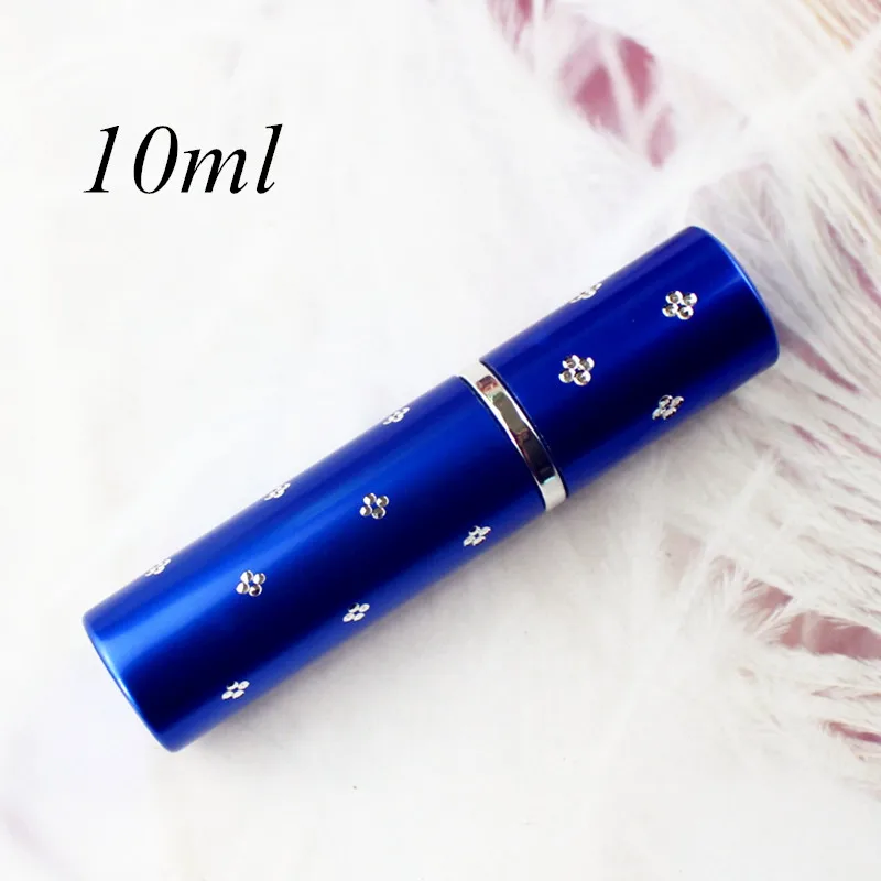 10ml Blue 1 шт. 5 мл 10 мл мини портативный флакон духов для путешествий многоразовый пустой распылитель духов Металлический распылитель ароматизатор насос чехол - Цвет: 10ml Blue