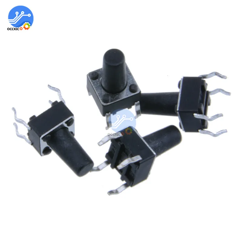 20Pcs Tactile Push Button Switch Tact 6X6X10mm 4-pin DIP 100% New Origin |