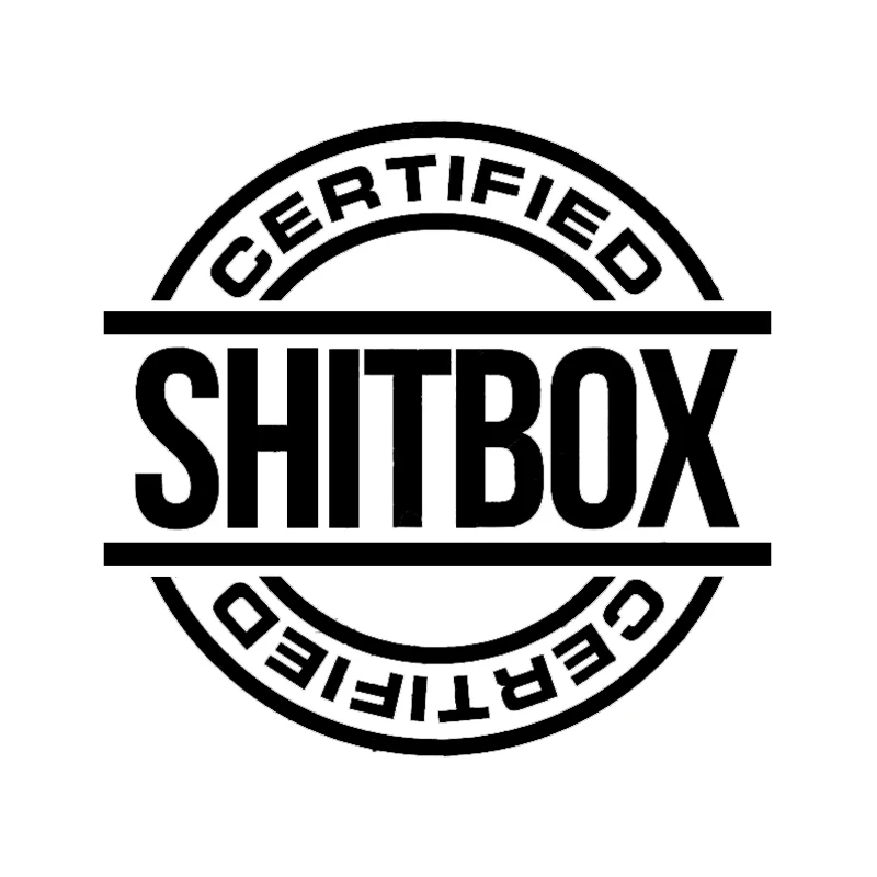 

Сертифицированное окошко Shitbox, мультяшная Светоотражающая Автомобильная наклейка, модные автомобильные персонализированные декоративные...