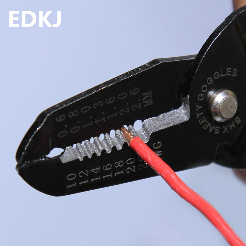 

1PCS Wire Stripper Clamp Pliers Cutting Tools Equipment Wire Stripper Pliers Double Handle Hole Multifunctional Peeling Clamping