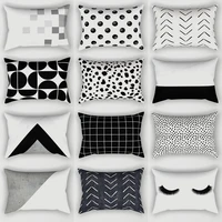 rectangle simple geometric pillow case back cushion cover sofa home decorative for bedroom livingroom seat pillowcase