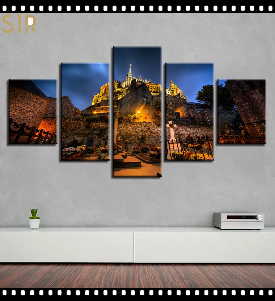 

World Famous Architecture Beauty HD Five Wall Painting Decorative Painting Anime Posters Wall Decor Anime Decor Room Decor