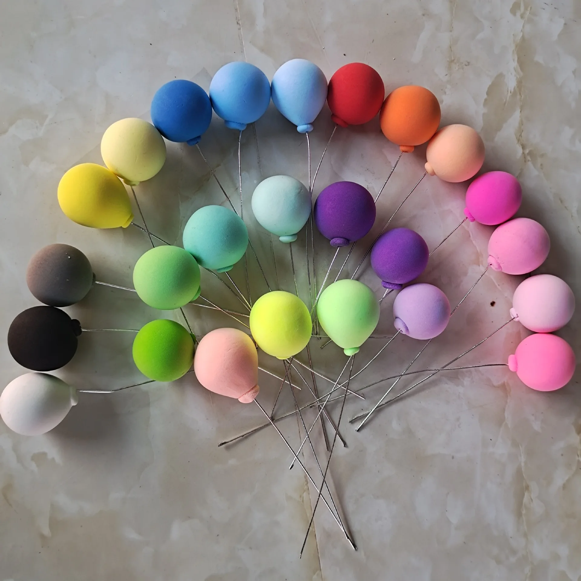 Воздушный шар торт топпера Макарон мягкая глина Cupdake Декор Happy День рождения для